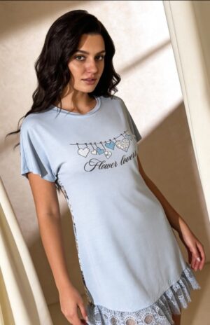 CHARM Lace-Trim Sleep Shirt - Image 2